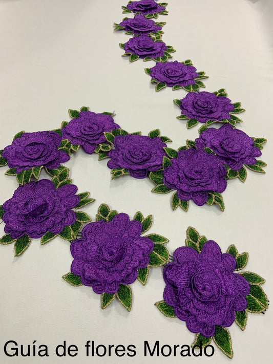 GUÍA DE FLORES MORADO