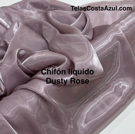 Chifón líquido Dusty rose