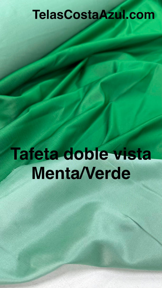 Tafeta doble vista Menta/Verde