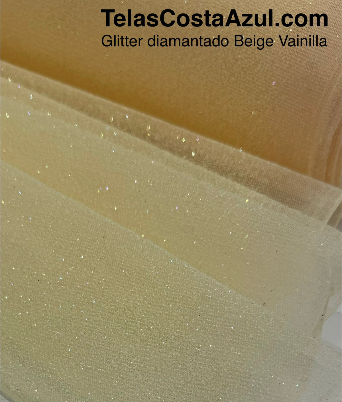 Glitter diamantado Beige Vainilla