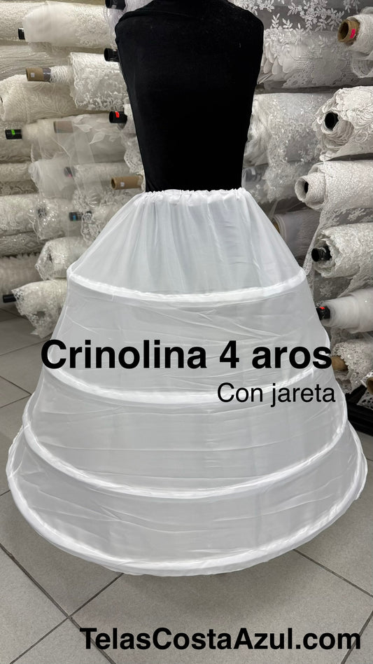 Crinolina 4 aros con jareta