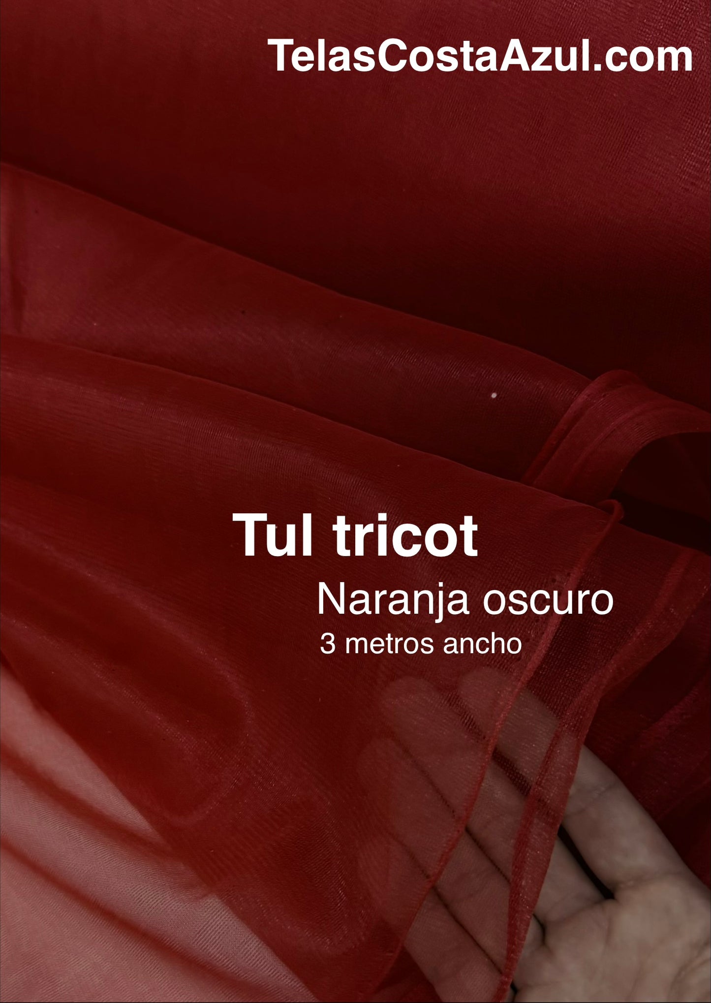 Tul tricot Naranja Oscuro