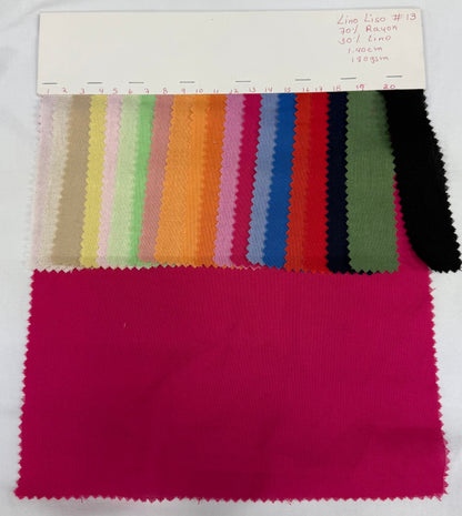 Catálogo de linos lisos