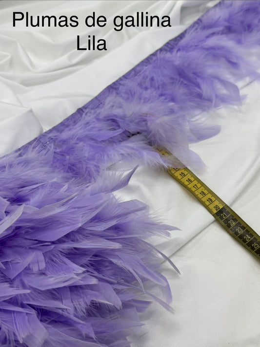 Plumas de gallina Lila