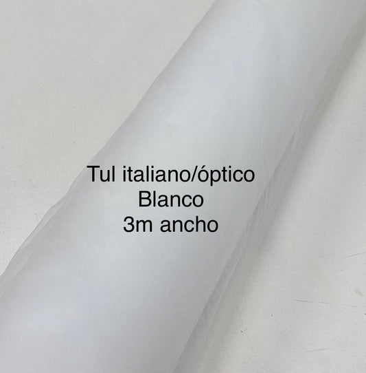 Tul italiano/óptico Blanco 3m ancho