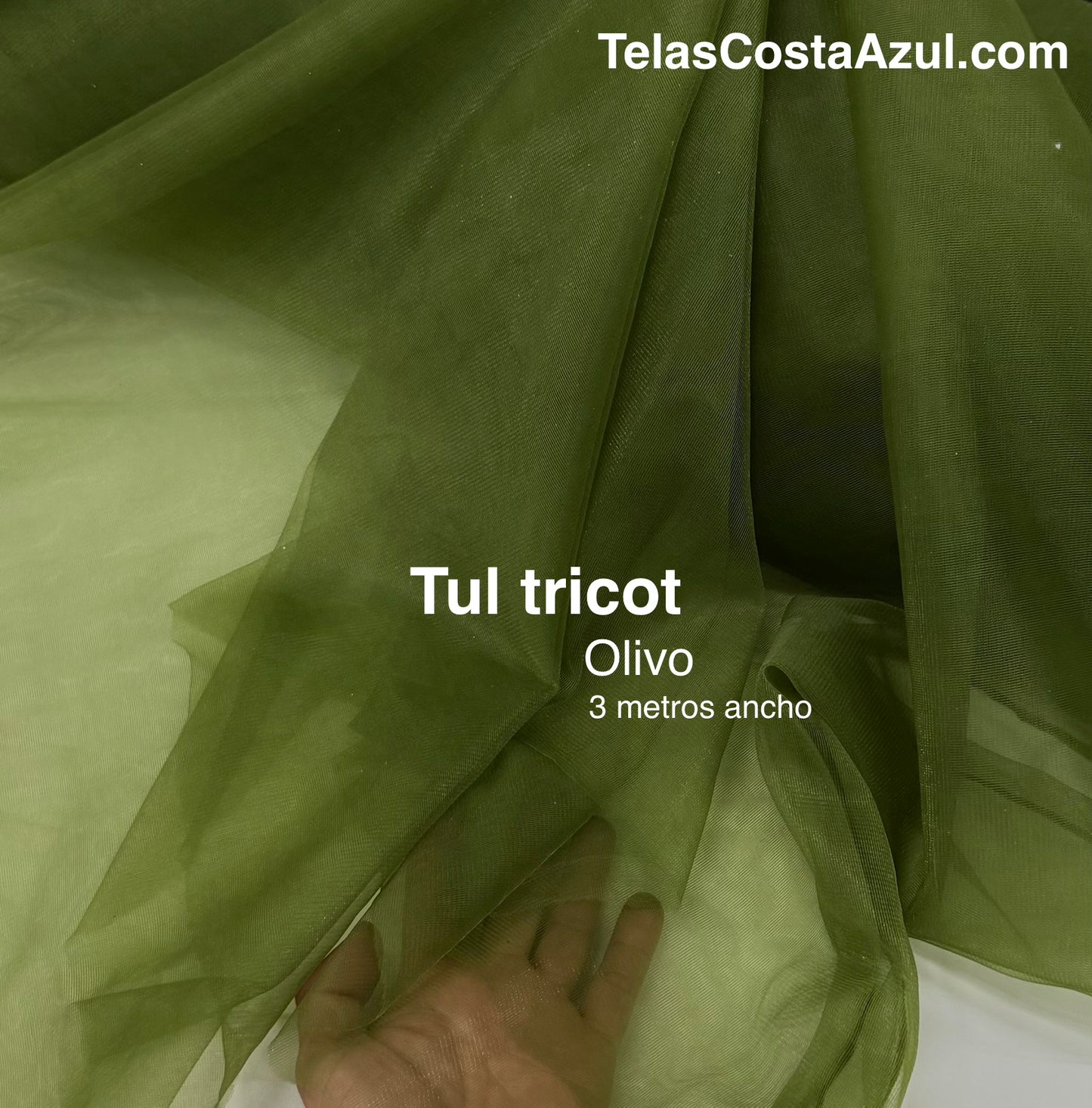 Tul tricot Olivo