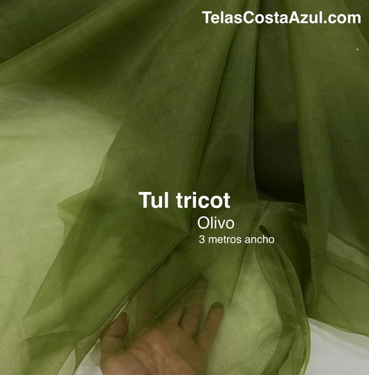 Tul tricot Olivo