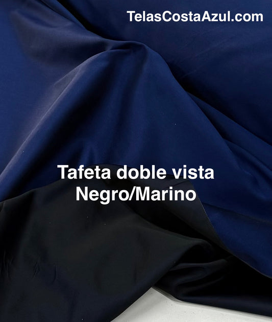 Tafeta doble vista Negro/Marino