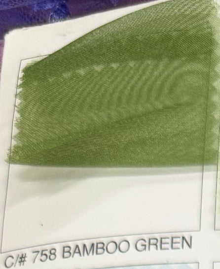 Organza satinada #758 Bamboo Green