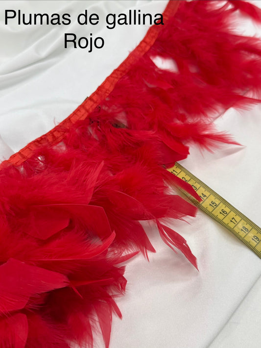 Plumas de gallina Rojo
